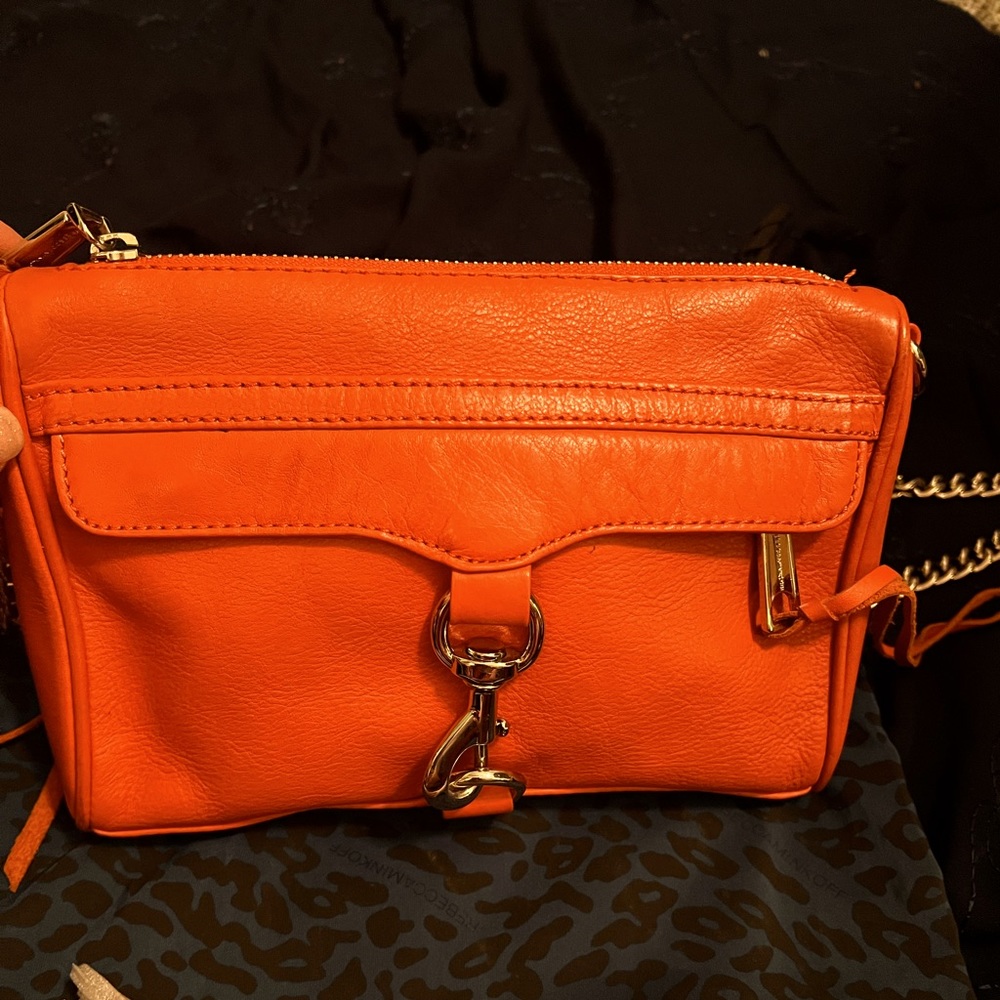 Rebecca Minkoff mini Mac with duster.